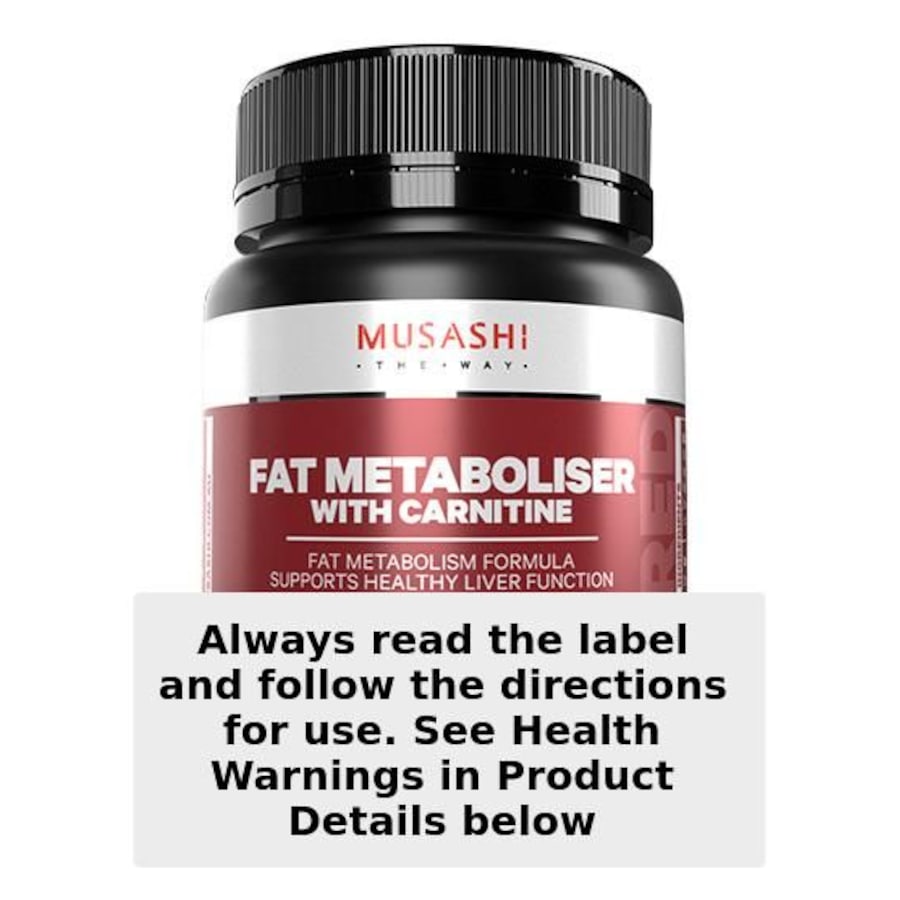 Musashi Fat Metaboliser with Carnitine 60 Capsules