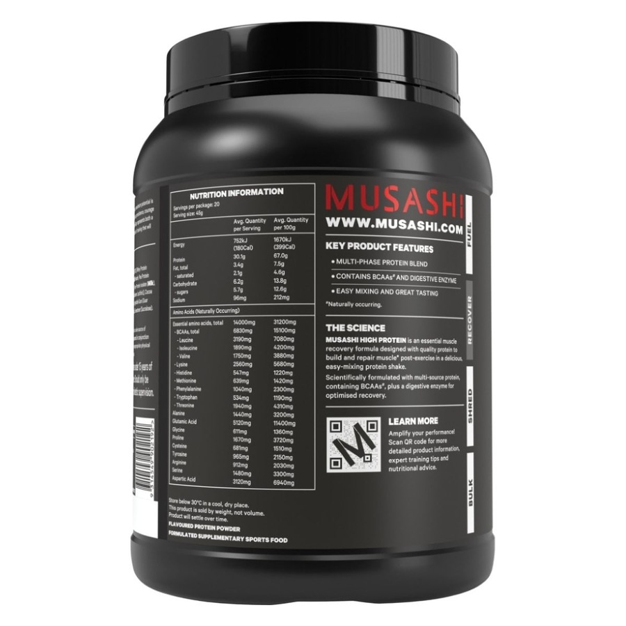 Musashi High Protein Powder Chocolate 900g
