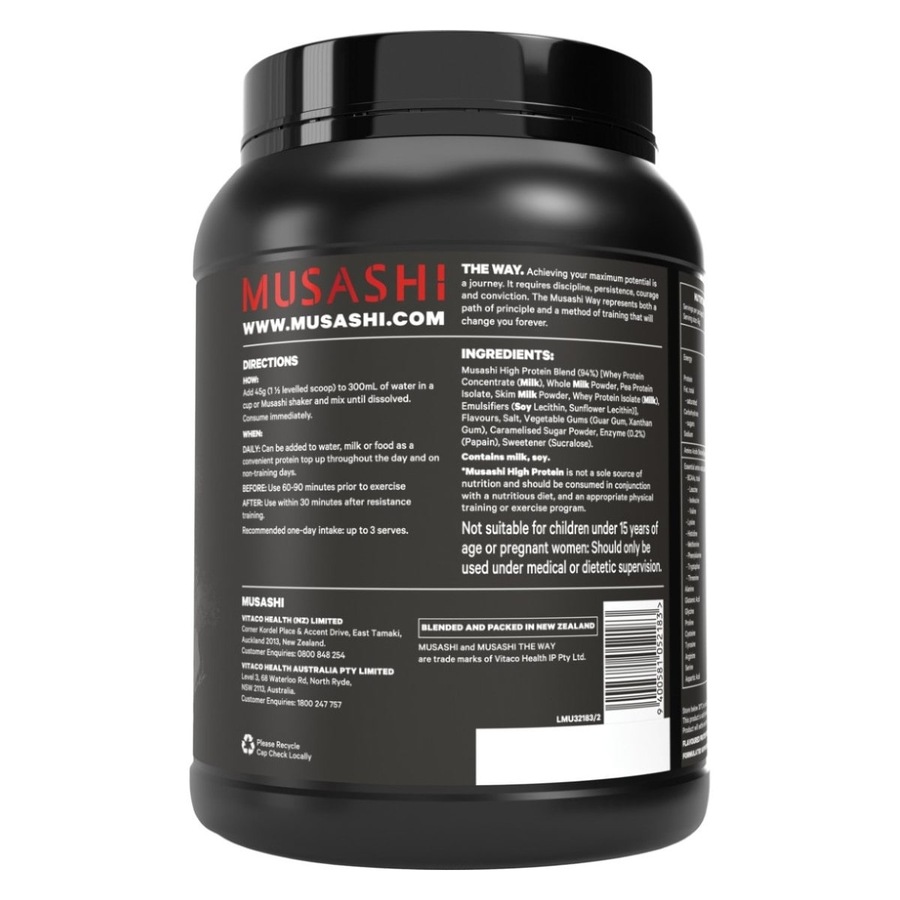 Musashi High Protein Powder Salted Caramel 900g