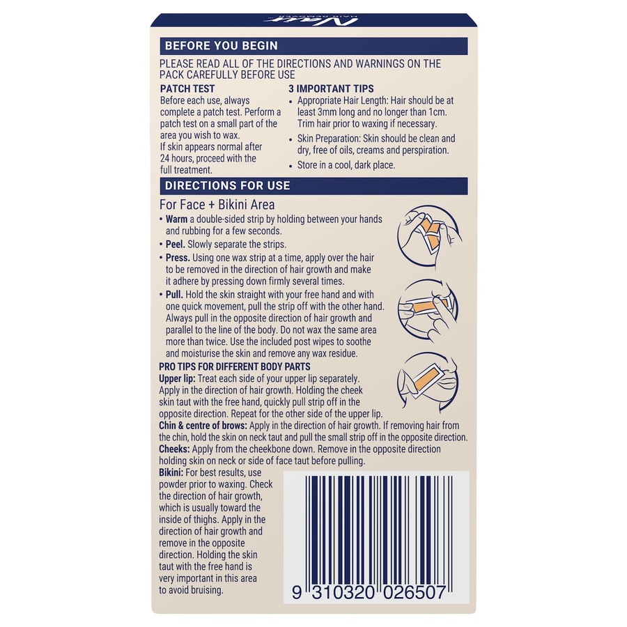 Nair Easiwax Mini Wax Strips 20 Pack