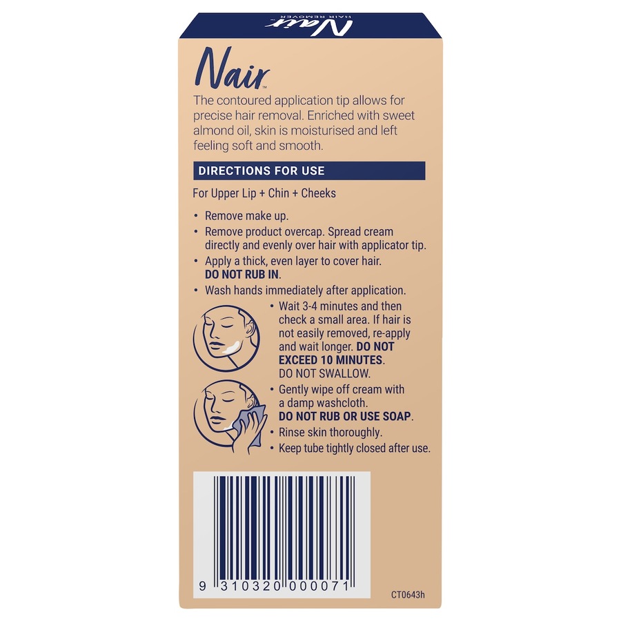 Nair Sensitive Facial Hair Removal Cream 20g