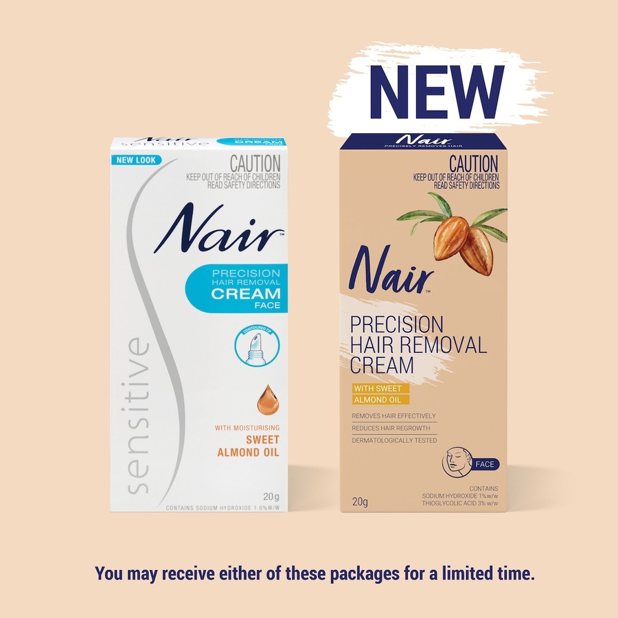 Nair Sensitive Facial Hair Removal Cream 20g