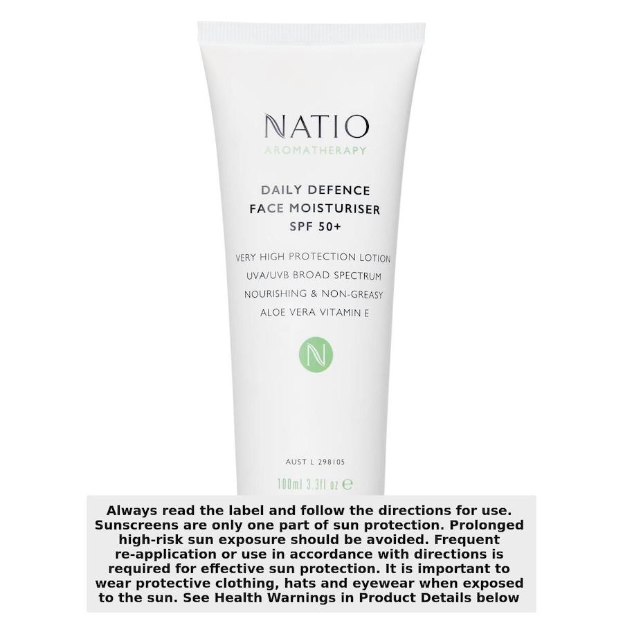 Natio Daily Defence Face Moisturiser SPF50+ 100ml