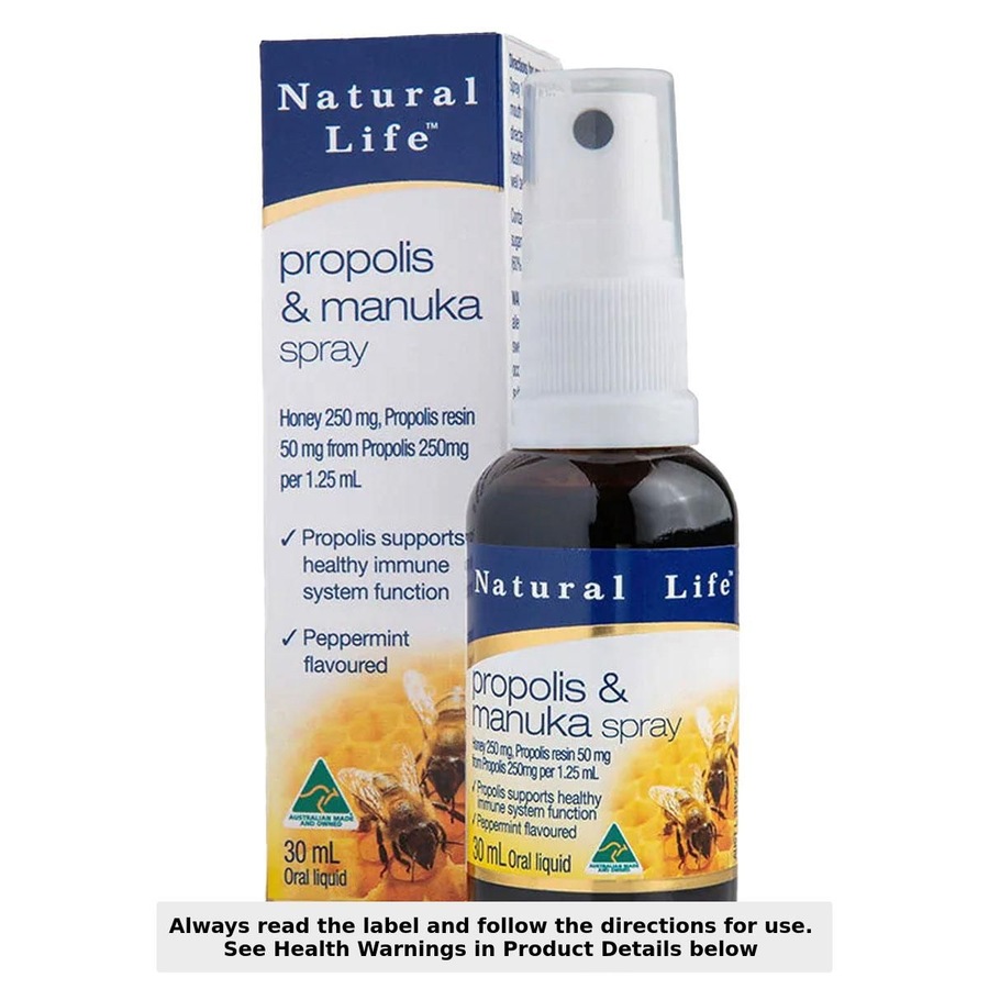 Natural Life Propolis & Manuka Honey Spray 30ml