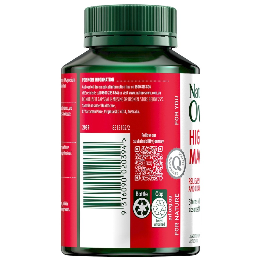 Nature's Own High Strength Magnesium 150 Tablets