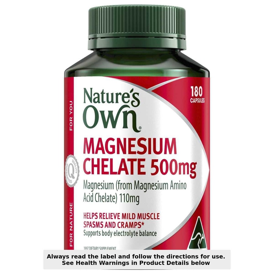 Nature's Own Magnesium Chelate 500mg 180 Capsules