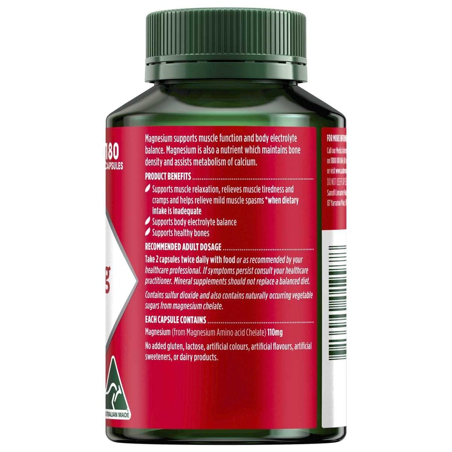 Nature's Own Magnesium Chelate 500mg 180 Capsules