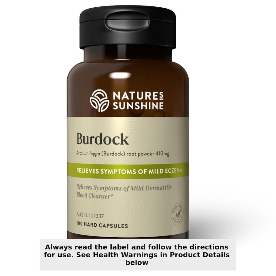 Nature's Sunshine Burdock 410mg 100 Capsules