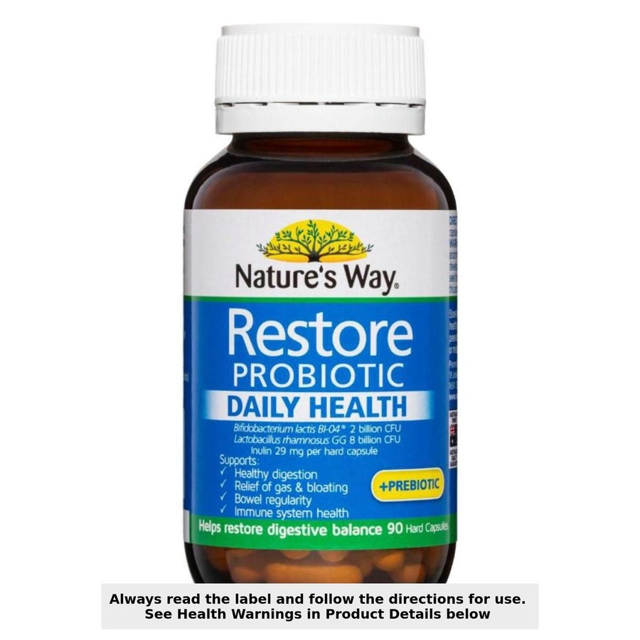 Nature's Way Restore Probiotic Daily Health 90 Capsules