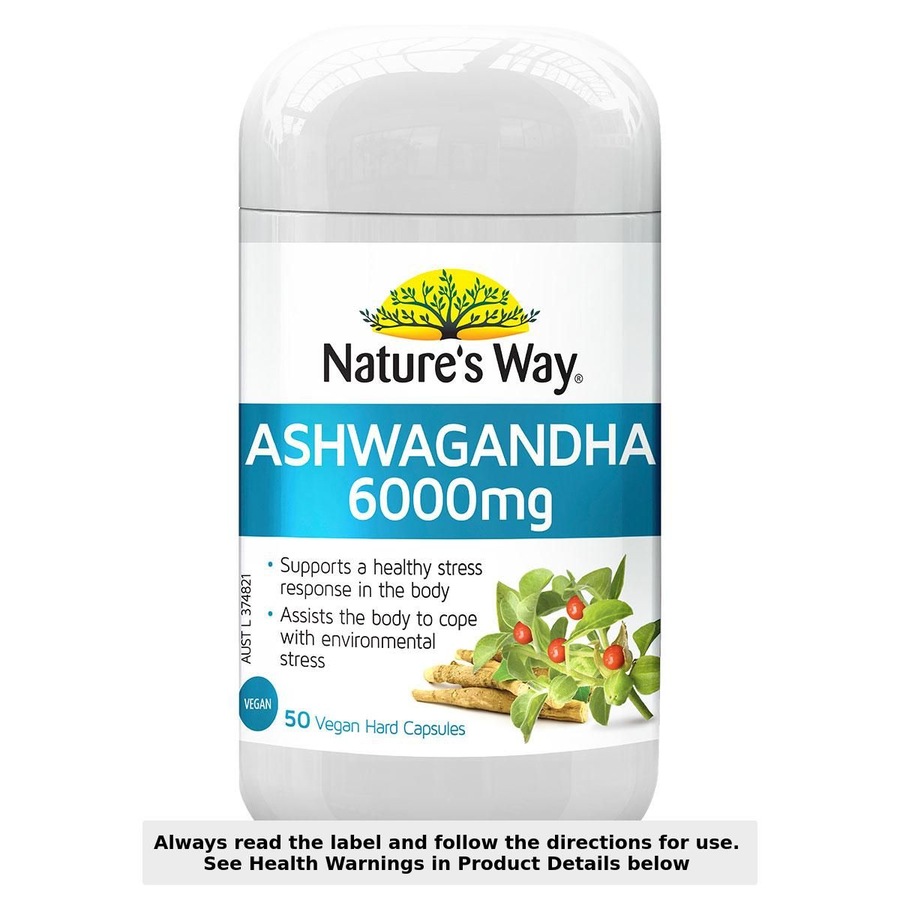 Nature's Way Ashwagandha 6000mg 50 Capsules