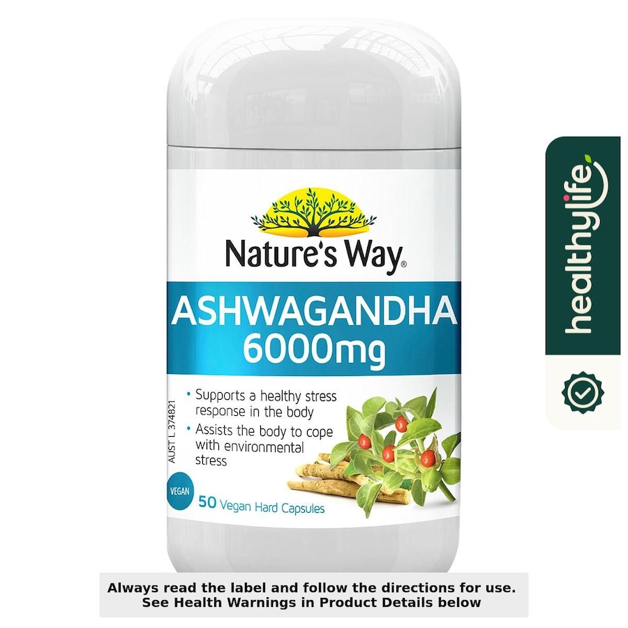 Nature's Way Ashwagandha 6000mg 50 Capsules