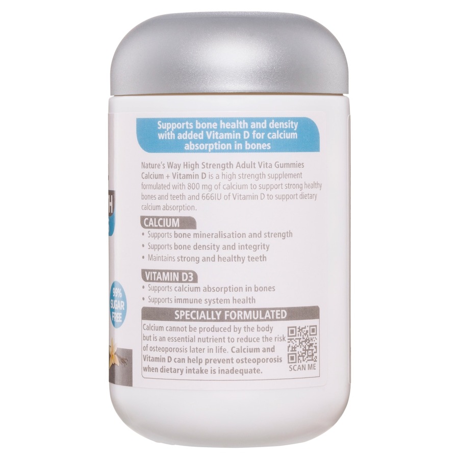 Nature's Way High Strength Adult Vita Gummies Calcium + Vitamin D 60 Pack