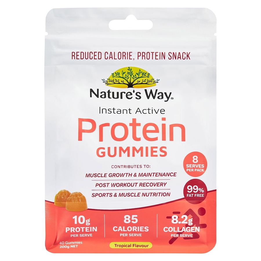 Nature's Way Instant Active Protein Gummies Tropical 40 Pack