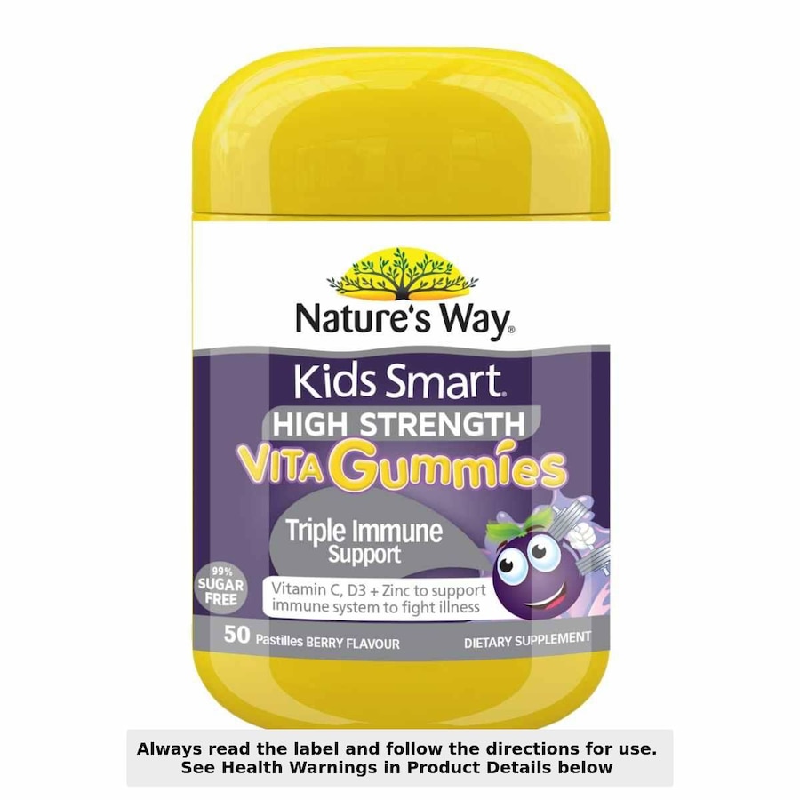 Nature's Way Kids Smart High Strength Vita Gummies Triple Immune Support 50 Pack