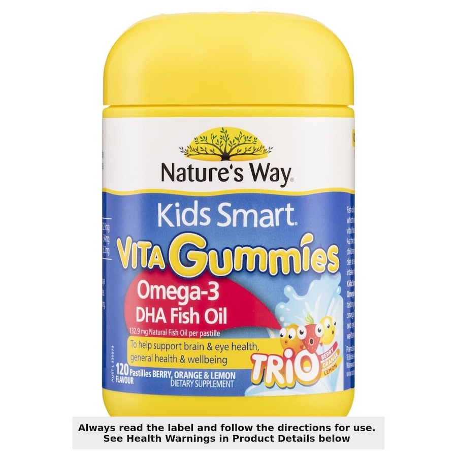 Nature's Way Kids Smart Vita Gummies Omega 3 Fish Oil Trio 120 Pack