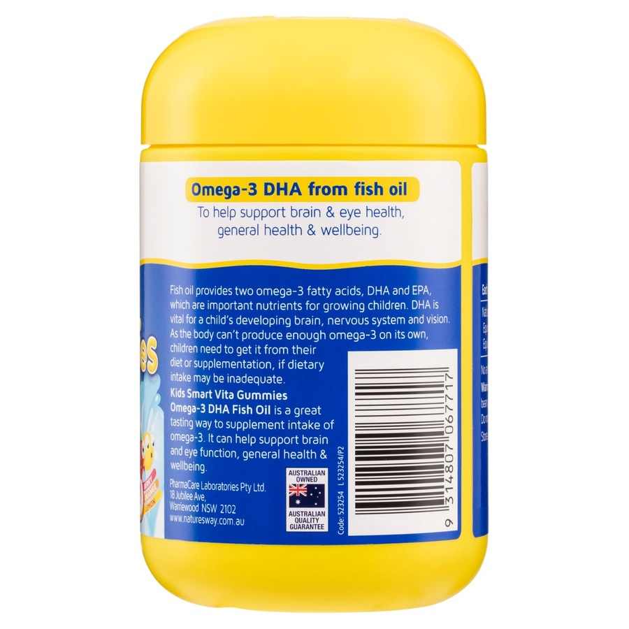 Nature's Way Kids Smart Vita Gummies Omega 3 Fish Oil Trio 120 Pack