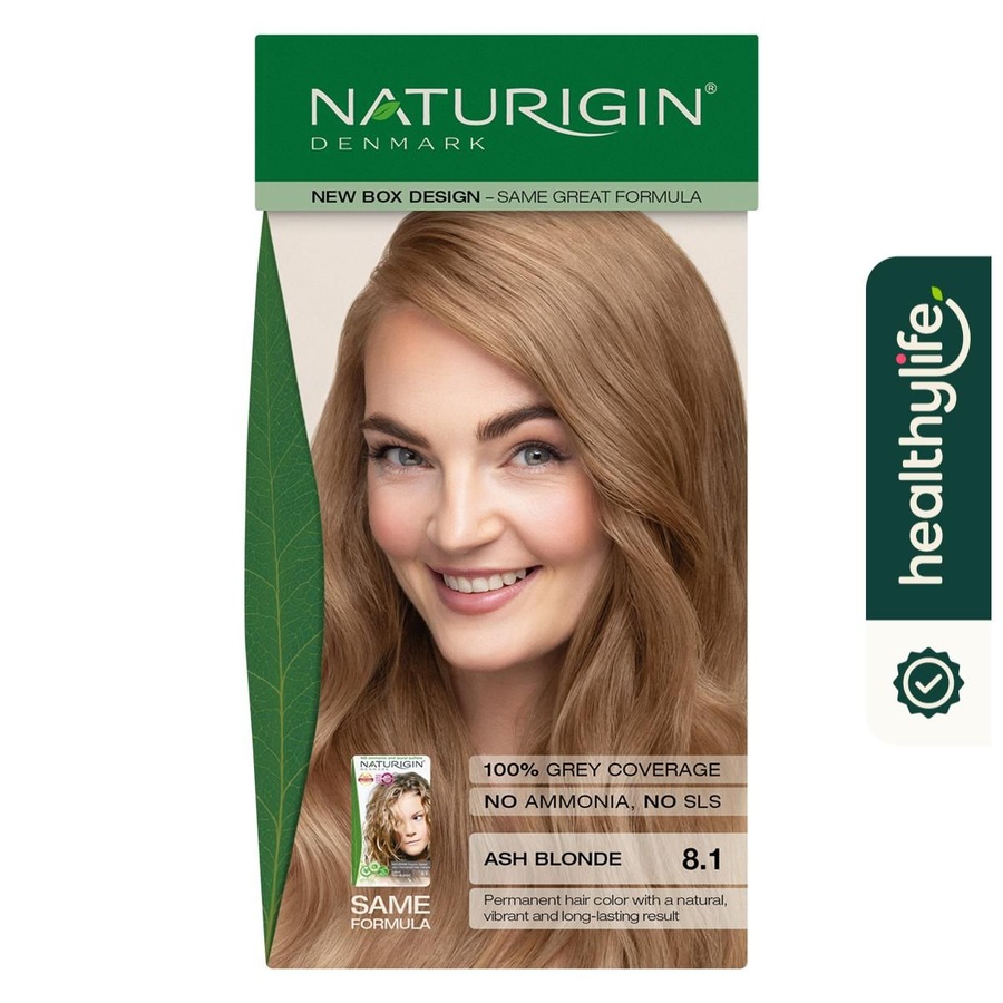 Buy Naturigin 8.1 Light Ash Blonde Natural Permanent Hair Colour ...