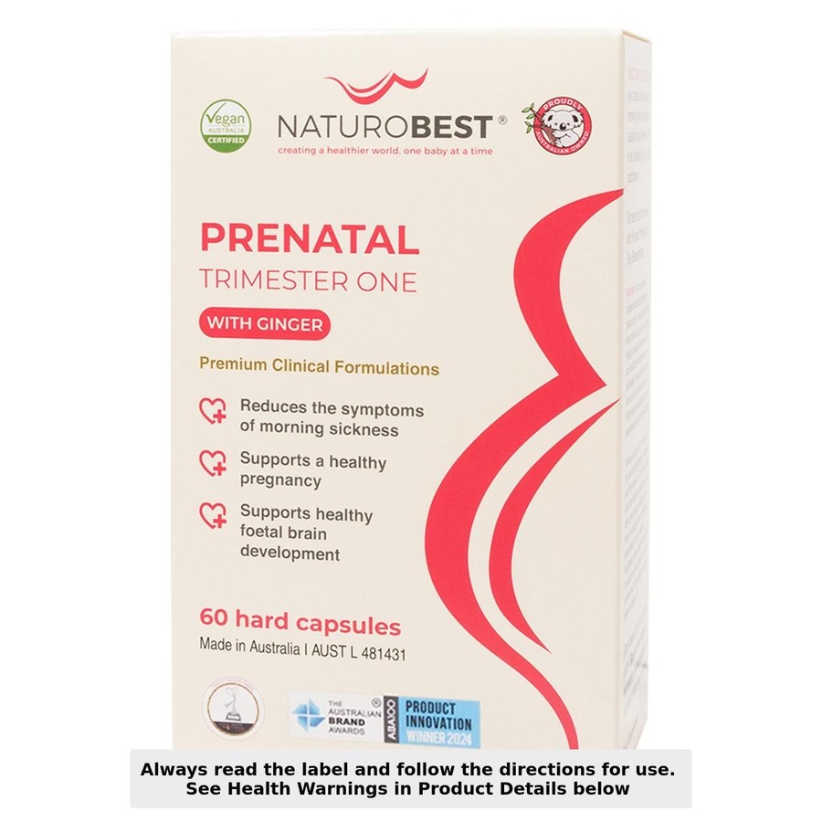 NaturoBest Prenatal Trimester One with Ginger 60 Capsules