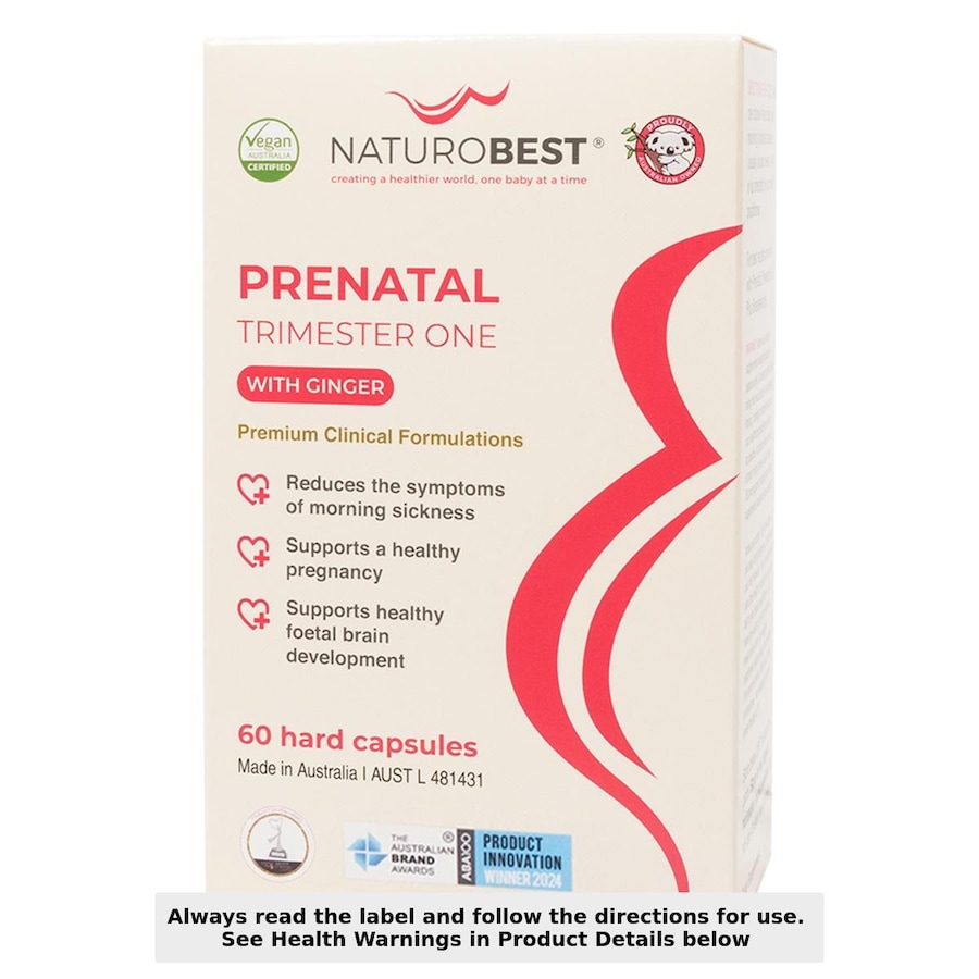 NaturoBest Prenatal Trimester One with Ginger 60 Capsules