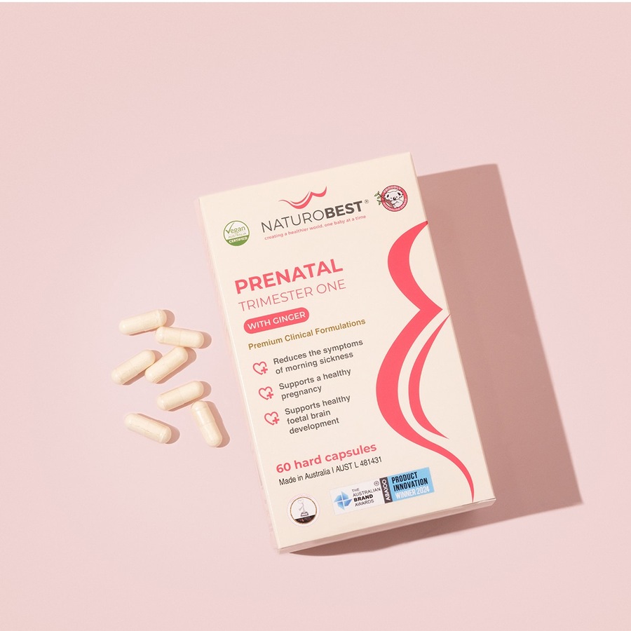 NaturoBest Prenatal Trimester One with Ginger 60 Capsules