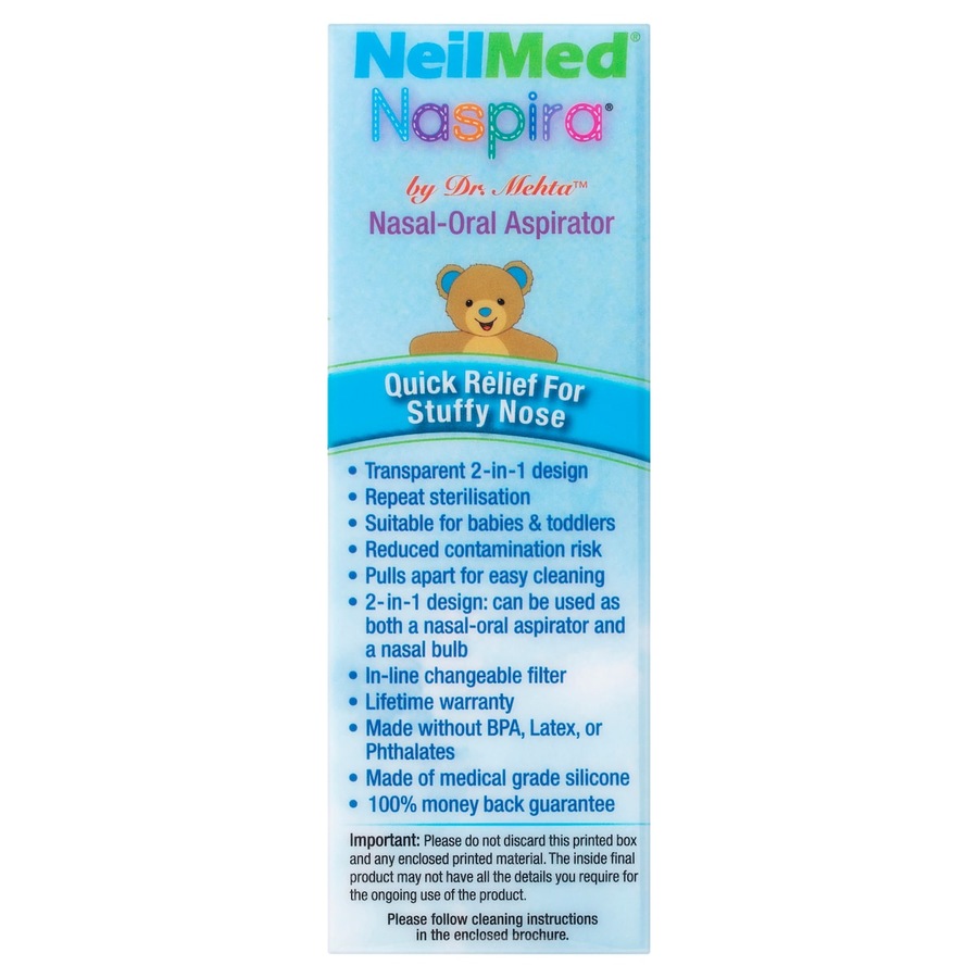 NeilMed Naspira Nasal-Oral Aspirator Kit for Babies 1 Pack