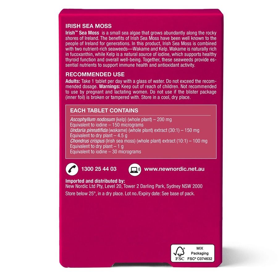 New Nordic Irish Sea Moss 30 Tablets
