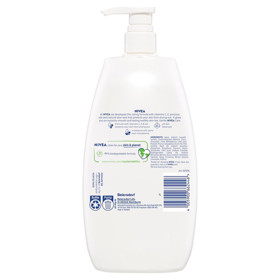 Nivea Rich Lather Natural Aloe Fresh Moisture Body Wash 1 Litre