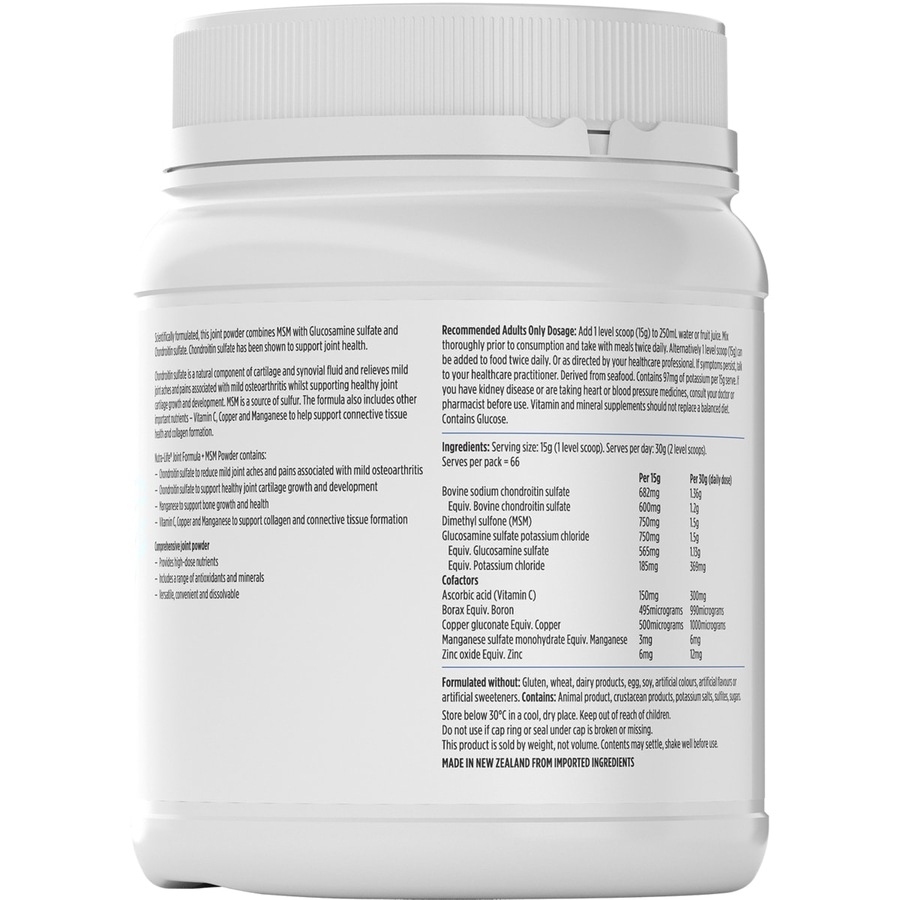 Nutra-Life Joint Formula + MSM Lemon Powder 1kg