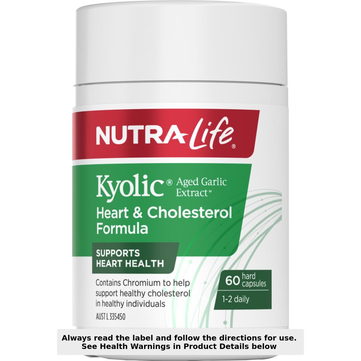 Nutra-Life Kyolic Aged Garlic Extract Heart & Cholesterol Formula 120 Capsules - Foto 8