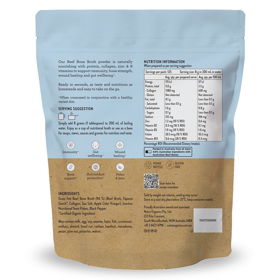 Nutra Naturals Beef Bone Broth Hearty Original 1kg