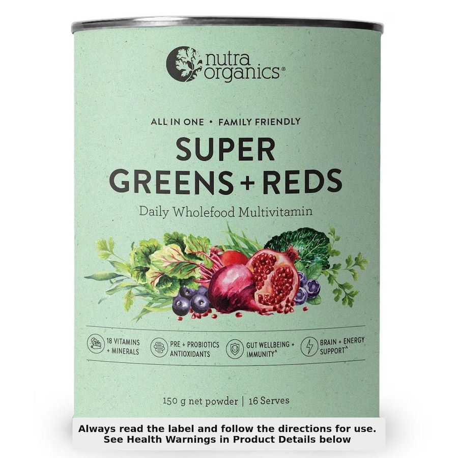 Nutra Naturals Super Greens + Reds Powder 150g