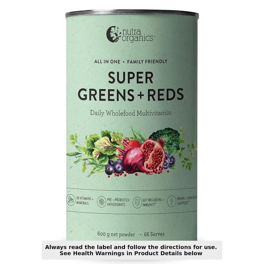 Nutra Naturals Super Greens + Reds Powder 600g
