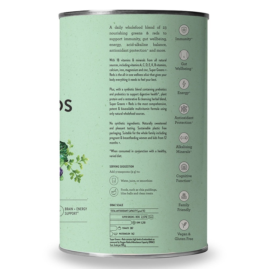 Nutra Naturals Super Greens + Reds Powder 600g