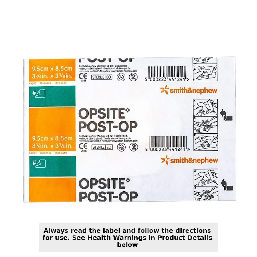 Opsite Post-Op Waterproof Dressing 9.5cm x 8.5cm Single
