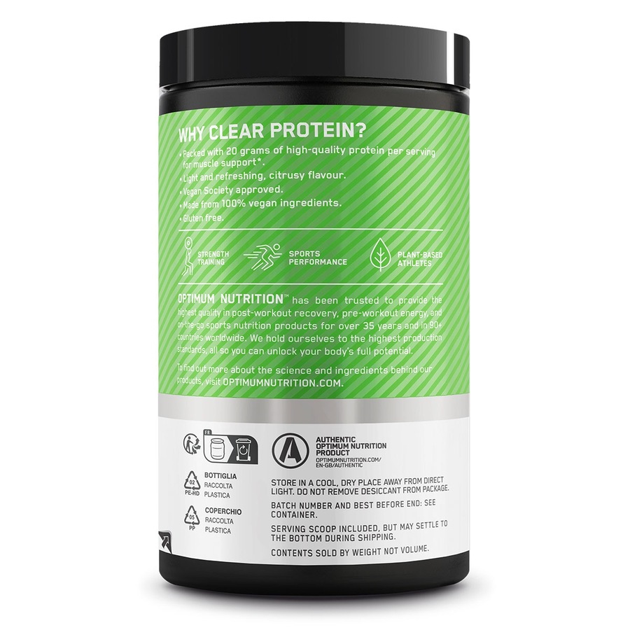 Optimum Nutrition Clear Plant Protein Isolate Lime Sorbet 280g