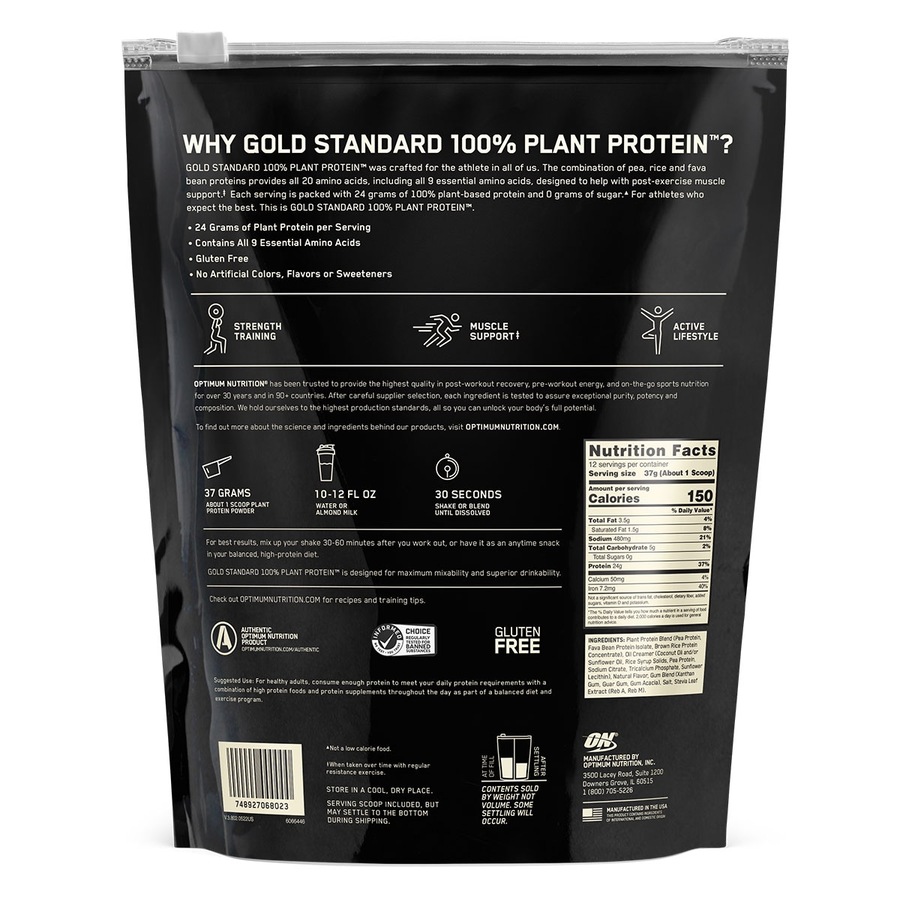 Optimum Nutrition Gold Standard Plant Protein Powder Vanilla 444g