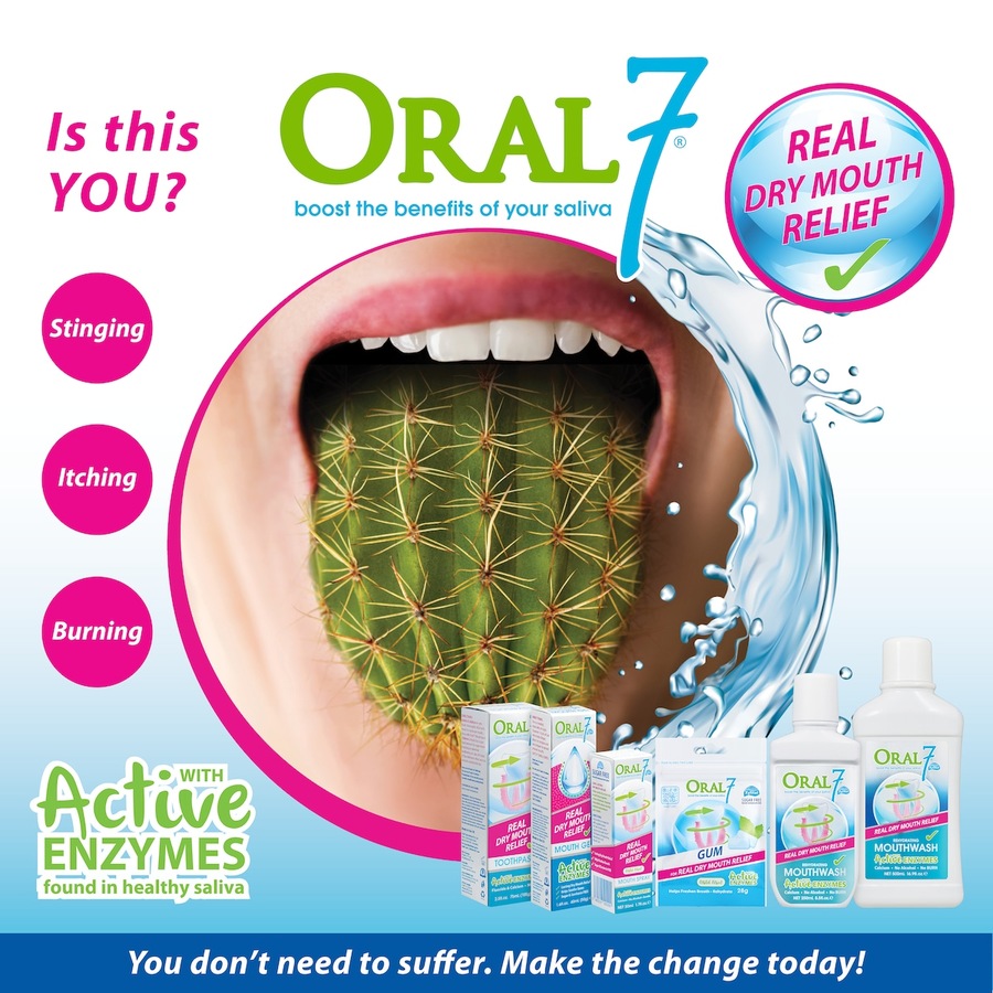 Oral Seven Moisturising Dry Mouth Gum 28g