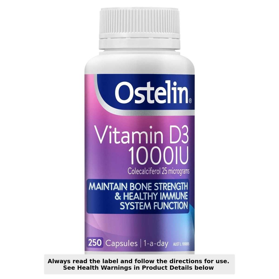 Ostelin Vitamin D3 1000iu 250 Capsules
