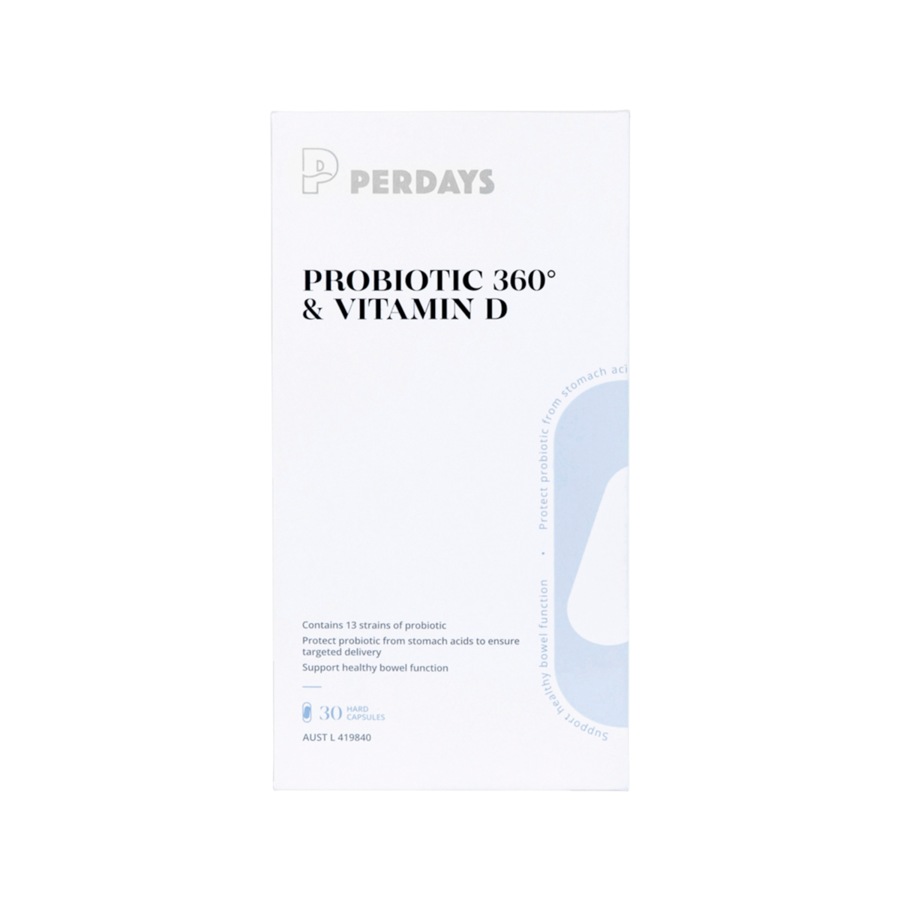 Perdays Probiotic 360 & Vitamin D 30 Capsules