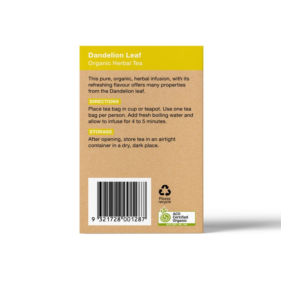 Planet Organic Dandelion Tea Bags 25 Pack