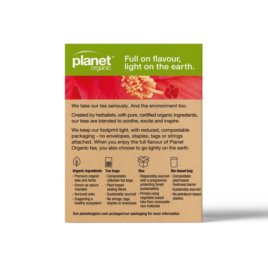 Planet Organic Rosehip Hibiscus Tea Bags 25 Pack