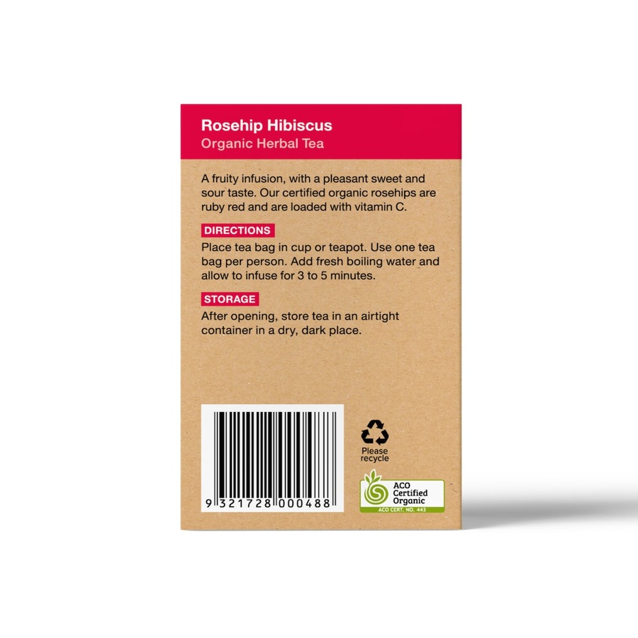 Planet Organic Rosehip Hibiscus Tea Bags 25 Pack