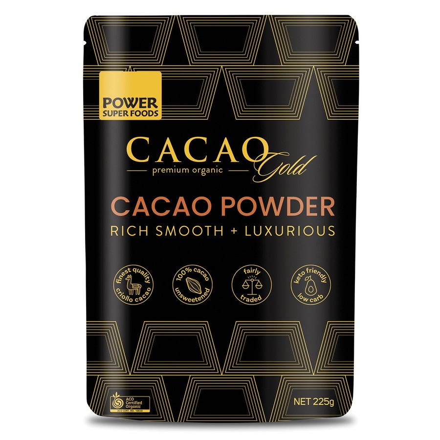 Buy Power Super Foods Cacao Gold Powder 225g - Everyday Rewards Shop