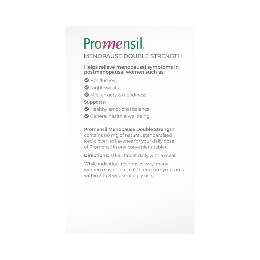 Promensil Menopause Double Strength 30 Tablets