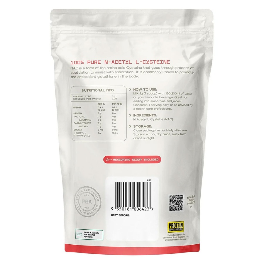 Protein Supplies Australia NAC Powder Unflavoured 100g
