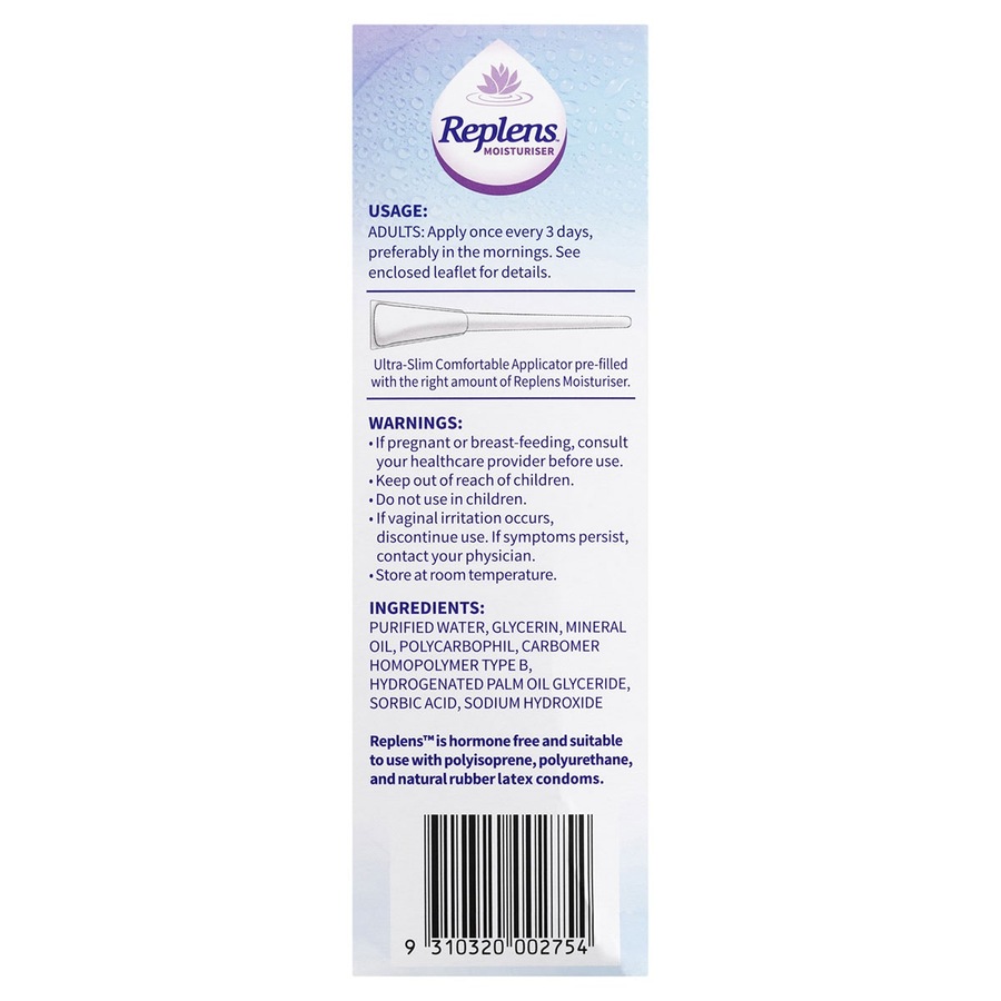 Replens Vaginal Moisturiser Pre-filled Applicators 10 pack