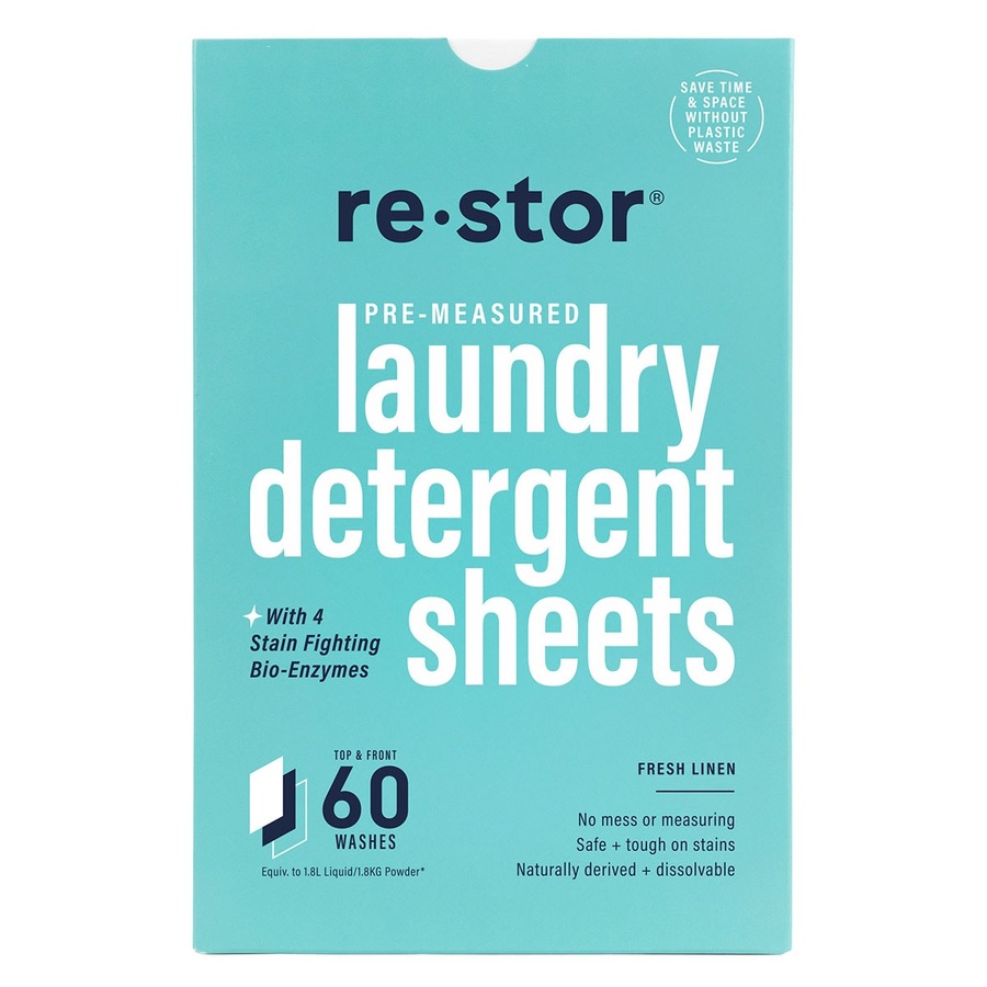 Restor Laundry Detergent Sheets Fresh Linen 60 Pack