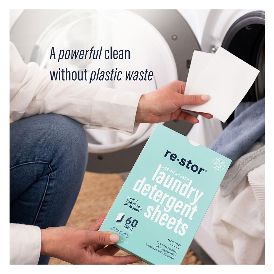 Restor Laundry Detergent Sheets Fresh Linen 60 Pack