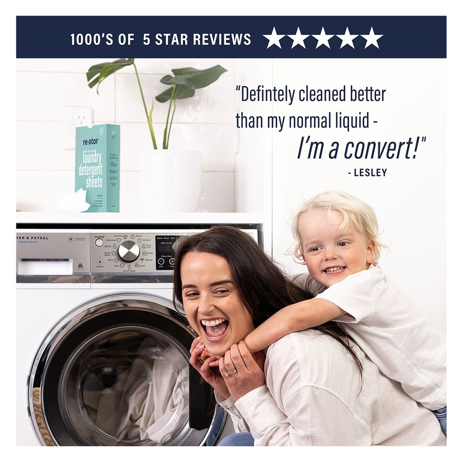 Restor Laundry Detergent Sheets Fresh Linen 60 Pack