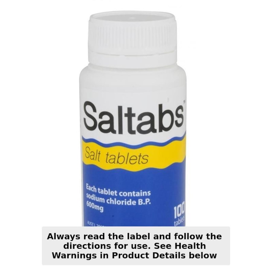 Saltabs Salt Tablets 600mg 100 Tablets
